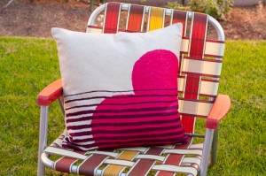 two string jane heart pillow