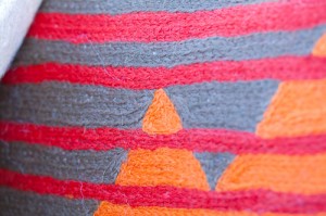 two string jane lightning pillow detail