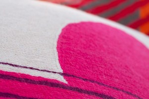 two string jane heart pillow detail