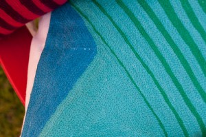 two string jane star pillow detail