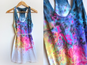 splash dyed racerback tank dress